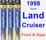 Front & Rear Wiper Blade Pack for 1998 Toyota Land Cruiser - Hybrid