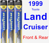 Front & Rear Wiper Blade Pack for 1999 Toyota Land Cruiser - Hybrid