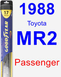 Passenger Wiper Blade for 1988 Toyota MR2 - Hybrid