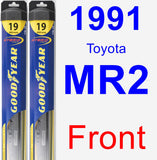 Front Wiper Blade Pack for 1991 Toyota MR2 - Hybrid