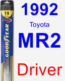 Driver Wiper Blade for 1992 Toyota MR2 - Hybrid