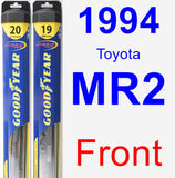 Front Wiper Blade Pack for 1994 Toyota MR2 - Hybrid