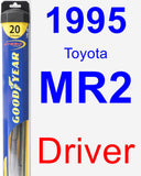 Driver Wiper Blade for 1995 Toyota MR2 - Hybrid