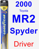 Driver Wiper Blade for 2000 Toyota MR2 Spyder - Hybrid