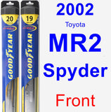 Front Wiper Blade Pack for 2002 Toyota MR2 Spyder - Hybrid