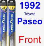 Front Wiper Blade Pack for 1992 Toyota Paseo - Hybrid