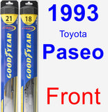 Front Wiper Blade Pack for 1993 Toyota Paseo - Hybrid