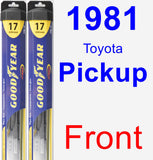 Front Wiper Blade Pack for 1981 Toyota Pickup - Hybrid