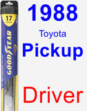 Driver Wiper Blade for 1988 Toyota Pickup - Hybrid