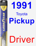 Driver Wiper Blade for 1991 Toyota Pickup - Hybrid