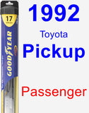 Passenger Wiper Blade for 1992 Toyota Pickup - Hybrid