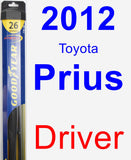 Driver Wiper Blade for 2012 Toyota Prius - Hybrid