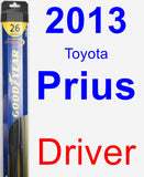 Driver Wiper Blade for 2013 Toyota Prius - Hybrid