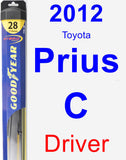 Driver Wiper Blade for 2012 Toyota Prius C - Hybrid