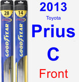 Front Wiper Blade Pack for 2013 Toyota Prius C - Hybrid