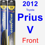 Front Wiper Blade Pack for 2012 Toyota Prius V - Hybrid