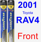 Front Wiper Blade Pack for 2001 Toyota RAV4 - Hybrid