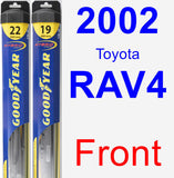 Front Wiper Blade Pack for 2002 Toyota RAV4 - Hybrid