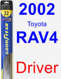 Driver Wiper Blade for 2002 Toyota RAV4 - Hybrid