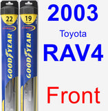 Front Wiper Blade Pack for 2003 Toyota RAV4 - Hybrid