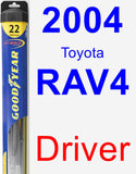 Driver Wiper Blade for 2004 Toyota RAV4 - Hybrid