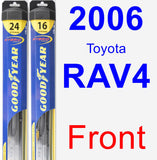 Front Wiper Blade Pack for 2006 Toyota RAV4 - Hybrid