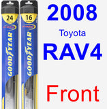Front Wiper Blade Pack for 2008 Toyota RAV4 - Hybrid