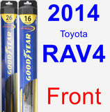 Front Wiper Blade Pack for 2014 Toyota RAV4 - Hybrid