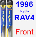 Front Wiper Blade Pack for 1996 Toyota RAV4 - Hybrid