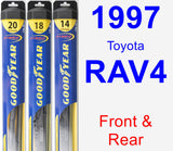 Front & Rear Wiper Blade Pack for 1997 Toyota RAV4 - Hybrid