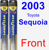 Front Wiper Blade Pack for 2003 Toyota Sequoia - Hybrid