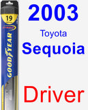 Driver Wiper Blade for 2003 Toyota Sequoia - Hybrid