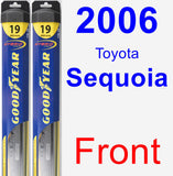 Front Wiper Blade Pack for 2006 Toyota Sequoia - Hybrid