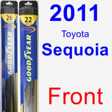 Front Wiper Blade Pack for 2011 Toyota Sequoia - Hybrid