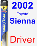 Driver Wiper Blade for 2002 Toyota Sienna - Hybrid