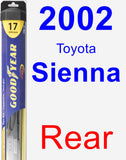 Rear Wiper Blade for 2002 Toyota Sienna - Hybrid