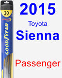 Passenger Wiper Blade for 2015 Toyota Sienna - Hybrid
