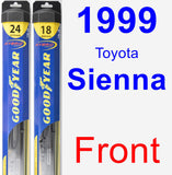 Front Wiper Blade Pack for 1999 Toyota Sienna - Hybrid