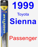 Passenger Wiper Blade for 1999 Toyota Sienna - Hybrid