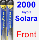 Front Wiper Blade Pack for 2000 Toyota Solara - Hybrid