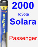 Passenger Wiper Blade for 2000 Toyota Solara - Hybrid