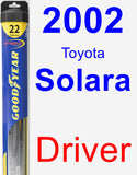 Driver Wiper Blade for 2002 Toyota Solara - Hybrid