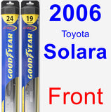 Front Wiper Blade Pack for 2006 Toyota Solara - Hybrid