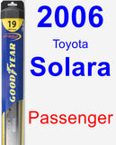 Passenger Wiper Blade for 2006 Toyota Solara - Hybrid