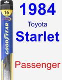 Passenger Wiper Blade for 1984 Toyota Starlet - Hybrid