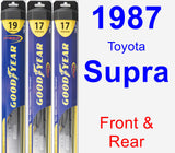 Front & Rear Wiper Blade Pack for 1987 Toyota Supra - Hybrid