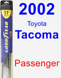 Passenger Wiper Blade for 2002 Toyota Tacoma - Hybrid