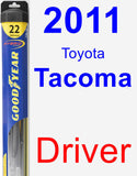 Driver Wiper Blade for 2011 Toyota Tacoma - Hybrid