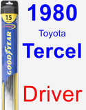 Driver Wiper Blade for 1980 Toyota Tercel - Hybrid