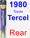 Rear Wiper Blade for 1980 Toyota Tercel - Hybrid